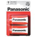 Panasonic R20/D Zink-koolstof batterijen - 2 stuks.
