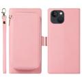 iPhone 14 Plus 2-in-1 Magnetische Portemonnee Hoesje met Rits - Roze