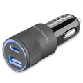 4smarts Rapid+ Autolader - 27W, QC3.0, PD - Blauw / Zwart