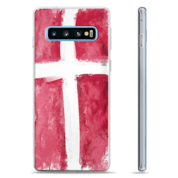 Samsung Galaxy S10+ TPU Hoesje - Deense Vlag