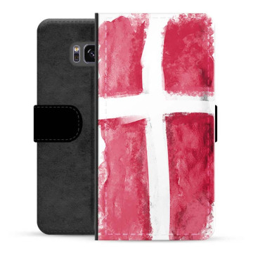 Samsung Galaxy S8+ Premium Portemonnee Hoesje - Deense Vlag