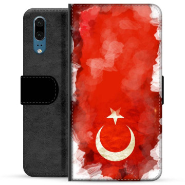 Huawei P20 Premium Portemonnee Hoesje - Turkse Vlag