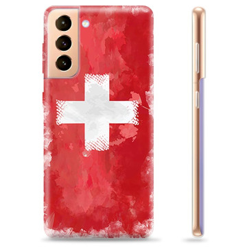 Samsung Galaxy S21+ 5G TPU Hoesje - Zwitserse Vlag