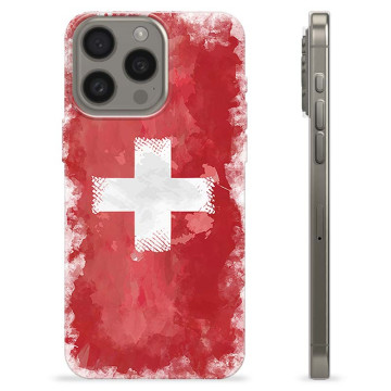 iPhone 15 Pro Max TPU Hoesje - Zwitserse Vlag