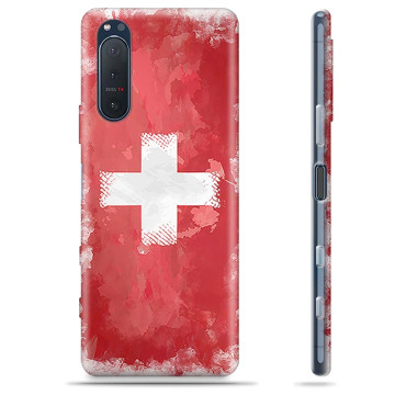 Sony Xperia 5 II TPU Hoesje - Zwitserse Vlag