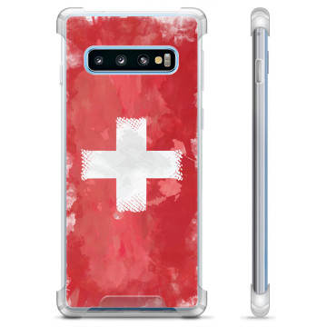 Samsung Galaxy S10 Hybride Hoesje - Zwitserse Vlag