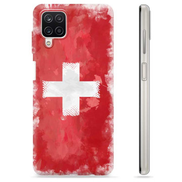 Samsung Galaxy A12 TPU Hoesje - Zwitserse Vlag