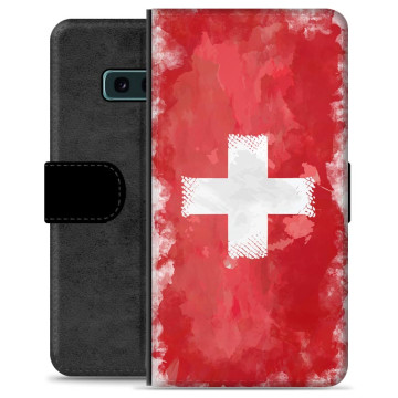 Samsung Galaxy S10e Premium Portemonnee Hoesje - Zwitserse Vlag