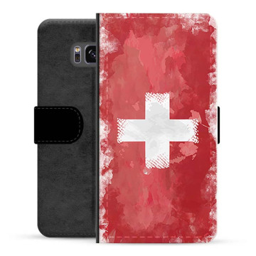 Samsung Galaxy S8+ Premium Portemonnee Hoesje - Zwitserse Vlag