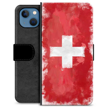 iPhone 13 Premium Portemonnee Hoesje - Zwitserse Vlag