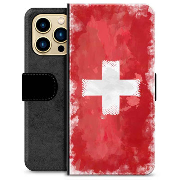 iPhone 13 Pro Max Premium Portemonnee Hoesje - Zwitserse Vlag