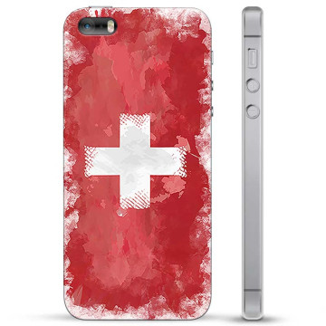 iPhone 5/5S/SE Hybride Hoesje - Zwitserse Vlag