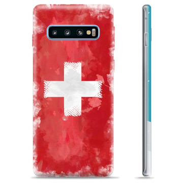 Samsung Galaxy S10 TPU Hoesje - Zwitserse Vlag