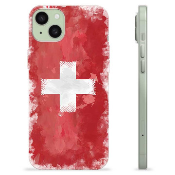 iPhone 15 Plus TPU Hoesje - Zwitserse Vlag