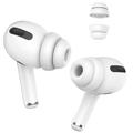 AHASTYLE PT99-2 1 paar oordopjes voor Apple AirPods Pro 2 / AirPods Pro Bluetooth koptelefoon met siliconen kapjes, maat S - wit