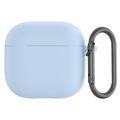 AirPods 4 Siliconen Hoesje met Karabijnhaak - Blauw