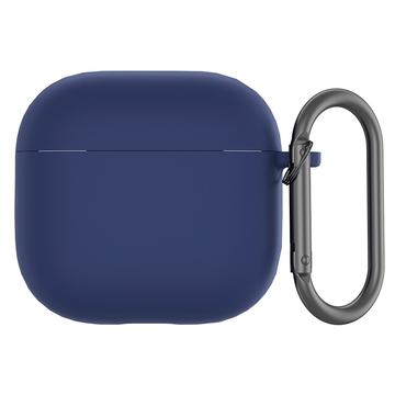 AirPods 4 Siliconen Hoesje met Karabijnhaak - Donkerblauw