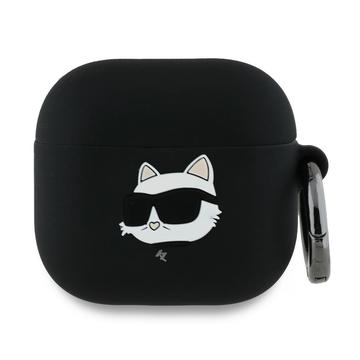 AirPods 4 Karl Lagerfeld Choupette Hoofd 3D Siliconen hoesje