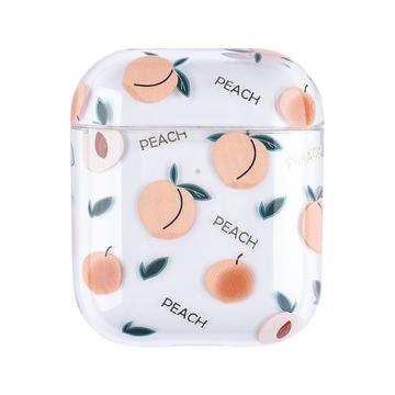 AirPods / AirPods 2 Fruit Plastic Hoesje - Perzik