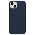 iPhone 15 Anti-Vingerafdruk Mat TPU Hoesje - Donkerblauw