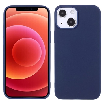 Anti-Vingerafdruk Mat iPhone 13 Mini TPU Hoesje - Donkerblauw