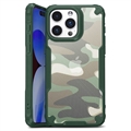 iPhone 15 Pro Anti-Shock Hybride Hoesje - Camouflage - Groen