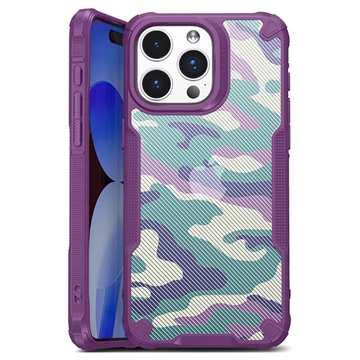 iPhone 15 Pro Max Anti-Shock Hybride Hoesje - Camouflage