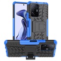 Anti-Slip Xiaomi 11T/11T Pro Hybride Hoesje met Standaard - Blauw / Zwart