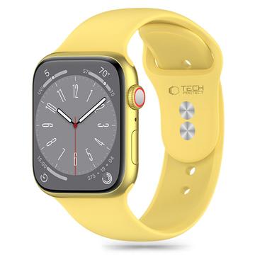 Apple Watch Series 10/9/8/7/6/SE Tech-Protect Siliconen Bandje - 40mm/41mm/42mm - Kanariegeel