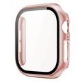 Apple Watch Series 10 Plastic Hoesje met Glazen Screenprotector - 42mm - Rose Gold