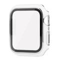 Apple Watch Series SE (2022)/SE/6/5/4 Cover met Glazen Screenprotector - 44mm - Doorzichtig