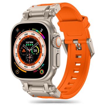 Apple Watch Series Ultra 2/Ultra/10/9/8/SE (2022)/7/SE/6/5/4/3/2/1 Tech-Protect Delta Pro Strap - 49mm/46mm/45mm/44mm/42mm - Zwart / Titanium