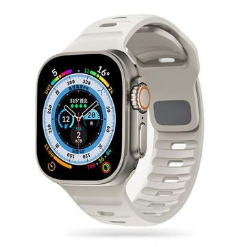 Apple Watch Series Ultra 2/Ultra/10/9/8/SE (2022)/7/SE/6/5/4/3/2/1 Tech-Protect IconBand Lijn Siliconen Bandje - 49mm/46mm/45mm/44mm/42mm - Sterlicht