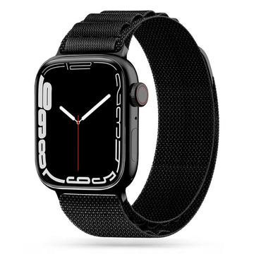 Apple Watch Series Ultra 2/Ultra/9/8/SE (2022)/7/SE/6/5/4/3/2/1 Tech-Protect Nylon Pro Bandje - 49mm/45mm/44mm/42mm - Zwart