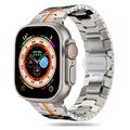 Apple Watch Series Ultra 2/Ultra/10/9/8/SE (2022)/7/SE/6/5/4/3/2/1 Tech-Protect Roestvrij stalen lijnband - 49mm/46mm/45mm/44mm/42mm - Titanium / Oranje