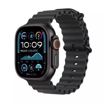 Apple Watch Ultra 2 LTE MX4P3DH/A - Titanium, zwarte oceaan band, 49mm - Zwart