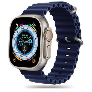 Apple Watch Ultra 2/Ultra/9/8/SE (2022)/7/SE/6/5/4 Tech-Protect Iconband Pro TPU Riem - 49mm/45mm/44mm/42mm - Middernacht Blauw