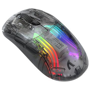 Attack Shark X2 Transparante Draadloze Muis met RGB - Zwart