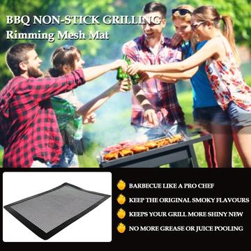 BBQ Grill Mesh Mat Non-stick Grillen Mat Rimming Mesh Mat Op Grate Oven