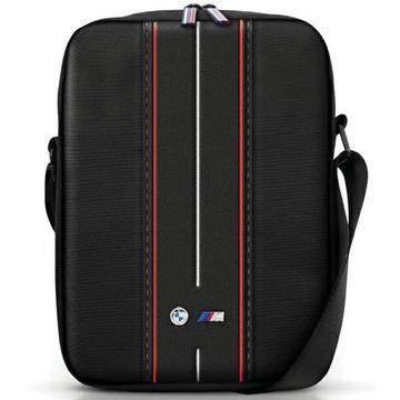 BMW M Collection Nylon Crossbody Tablet Tas - 8" - Rode Streep / Zwart