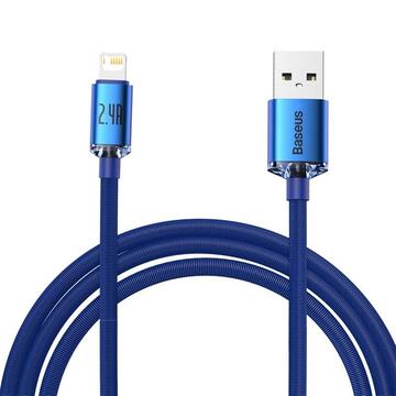 Baseus Crystal Shine USB-A / Lightning-kabel - 2m - Blauw