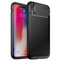 Beetle Carbon Fiber iPhone XR Hoesje - Zwart