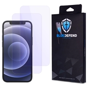 iPhone 12 BlueDefend Anti-Blue Light Glazen Screenprotector - 2 stuks.