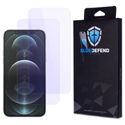 iPhone 12 Pro BlueDefend Anti-Blue Light Glazen Screenprotector - 2 stuks.