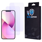 iPhone 13 Mini BlueDefend Anti-Blue Light Glazen Screenprotector - 2 stuks.