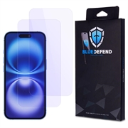 iPhone 16 BlueDefend Anti-Blue Light Glazen Screenprotector - 2 stuks.