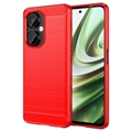 OnePlus Nord CE 3 Lite/N30 Geborsteld TPU Hoesje - Koolstofvezel - Rood