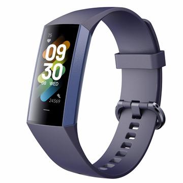 C80 1.1" AMOLED-scherm lichaamstemperatuur Smart Armband met hartslag, bloeddruk, bloed zuurstof monitoring - Blauw