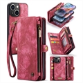 iPhone 15 Caseme 2-in-1 Multifunctionele Portemonnee Hoesje - Rood