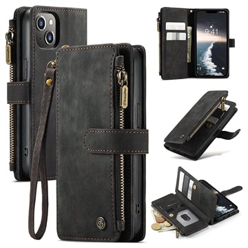 Caseme C30 Multifunctionele iPhone 14 Portemonnee Hoesje - Zwart